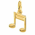 14K Yellow Musical Note Pendant